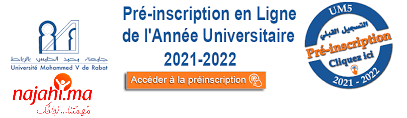 Rentrée universitaire et préinscription en Ligne et inscription administrative 2021/2022